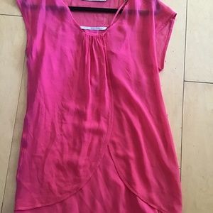 Pink Silk Top with Camisole